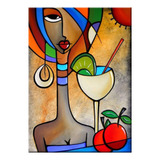 Poster Arte Drink 50x70cm Decorar Sala De Estar Bar Copa