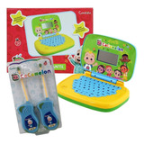 Kit  Laptop - Cocomelon Bilíngue + Walkie Talkie - Cocomelon