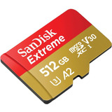 Cartão De Memória 512gb Sandisk Extreme Microsdxc -190mb/s