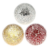Kepfire 3 Bolas Decorativas De 3.15 Pulgadas, Esfera De Vidr