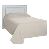 Colcha Cama De Casal Padrão Piquet Cobre Leito 2 M X 2,20 M Cor Bege