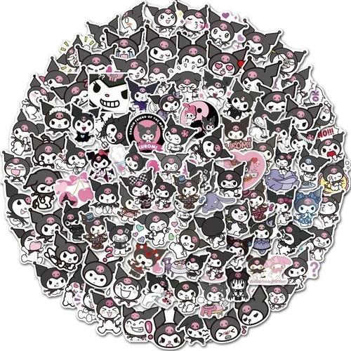 Set 100 Stickers De Kuromi - Pegatinas / Calcomanias