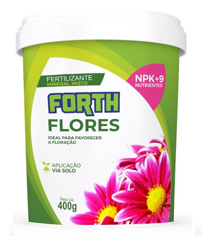 400g Adubo Fertilizante Forth Flores - Rosa Do Deserto 