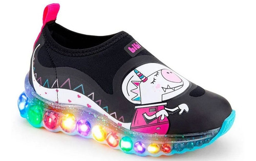 Zapatillas Led Luces Bibi 23/33 Art 1079183 Prende Al Pisar