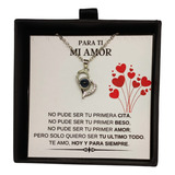 Collar Corazon Dije De Plata Te Amo 100 Idiomas Para Novia