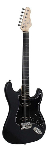 Guitarra Elétrica Giannini Standard G-102 Stratocaster De  Choupo Satin Black Verniz Fosco Com Diapasão De Madeira Técnica