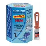 Massa Epóxi Tubolit Mem Cor Azul Piscina 1kg + Espátula