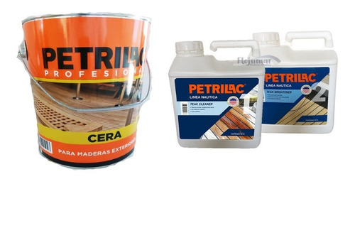 Cera Para Teca + Limpiador Petrilac Nautica Barco Planchada