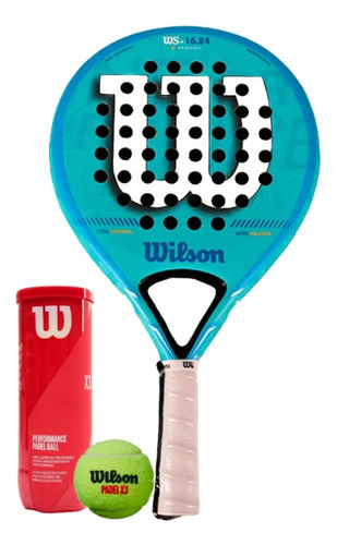 Paleta Padel Wilson Ws Professional Series Tubo Pelotas X 3