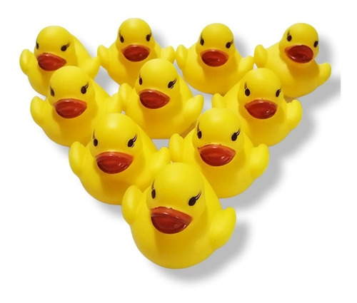 Set X100 Juguete Chifle Animales Familia Bañera Goma Patitos