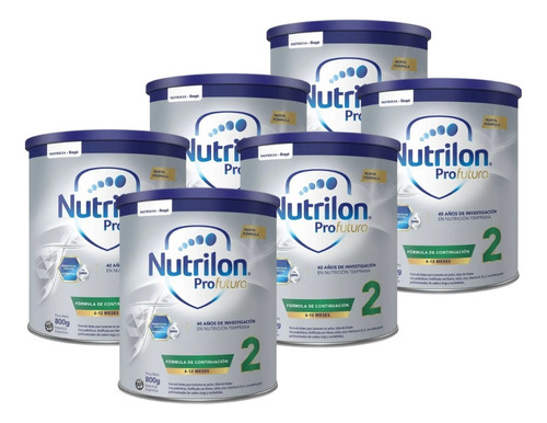 Pack Nutrilon Profutura 2 De 6 A 12 Meses Lata De 800g Por 6 Unidades