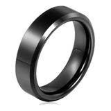 Exclusivo Anillo Titanio Deepblack /6mm .importado