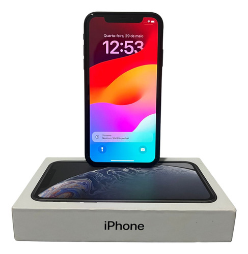  iPhone XR, 64gb, Preto, Anatel - Seminovo