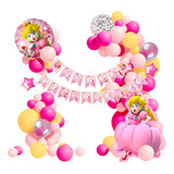 Globo De Princesa Peach Set Globo Mario Bross Arco De Globo