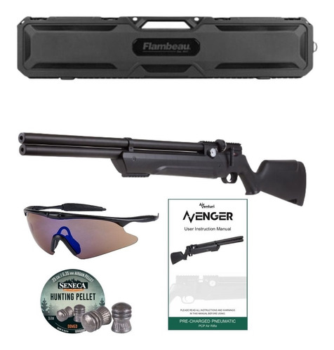 Paquete Rifle Negro Air Venturi Avenger Ppc .25 Xchws P