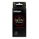 Condón Lifestyles  -caja De 15 Unidades-  Skyn Intense Feel