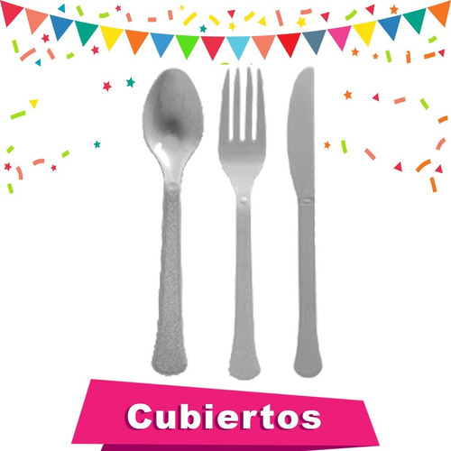 Cubiertos Para 24 Personas Fiestas Eventos Color A Elegir