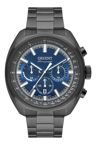 Relógio Orient Masculino Cronógrafo Myssc013 Grafite Azul