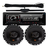 Radio Carro Bluetooth + 02 Alto Falantes + Antena + Ir160.2