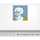 Vinil Sticker Pared 30 Cm. Lado Calamardo Guapo Modld0031