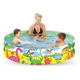 Piscina Para Niños Plegable Con Juego De Dinosaurio, 770 Lit