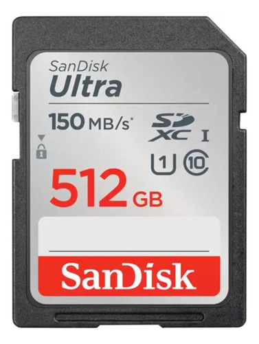 Cartão De Memória Sandisk 512gb Cartão Sd Ultra 150mbs C10