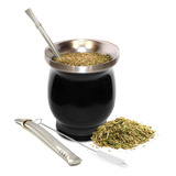 Juego De Tazas De Te Y Calabaza Natural De Yerba Mate