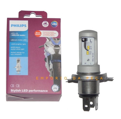 Lâmpada Led Original Philips Ultinon H4 Yamaha Mt03/mt07