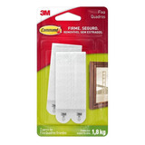 Fecho Adesivo 3m Command Grande 1,8kg Com 2 Pares Branco