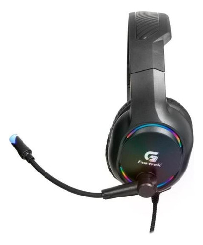 Hedsetgamer Pc Usb Com Microfone Fortrek Holt Preto Rgb