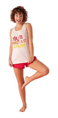 Pijama Promesse Musculosa Con Short. Línea Perfect. 10148