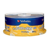 Dvd+rw Verbatim 4.7gb 4x - 30 Discos 94834