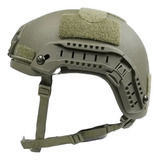 Casco Tactico Militar Ajustable Seguridad Al Aire Libre Color Verde Talla Talla Unica