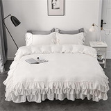 Ropa De Cama Elegante Con Volantes, Funda De Edredón Doble, 