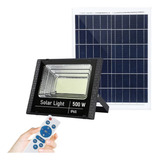 Lampara Solar Reflector Exteriores De 500w Control Remoto