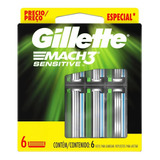 Gillette Repuesto Para Afeitar Mach3 Sensitive  6 Cartuchos