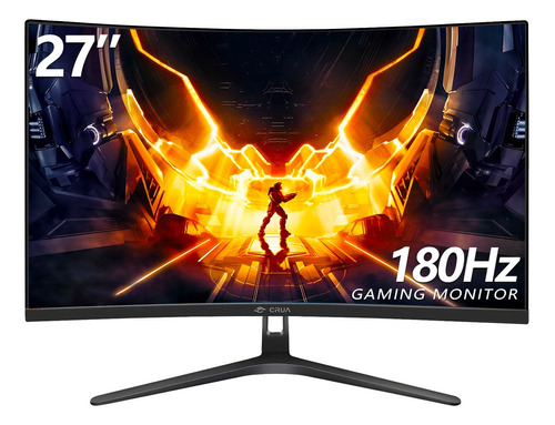 Monitor Gamer Curvo Crua Led 27 180 Hz 100 V/240 V, Negro