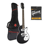 Combo Guitarra EpiPhone Les Paul Bk Funda Y Encordado Gratis