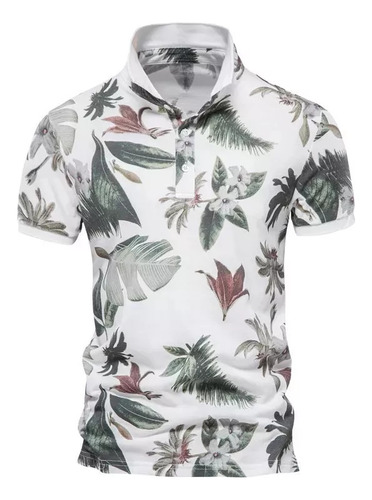 Polo De Manga Corta Para Hombre, Estilo Hawaiano