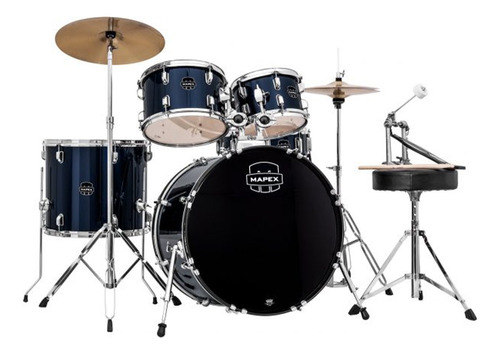 Bateria Acústica Mapex Pdg5295ft Royal Blue 5 Peças Bumbo22 