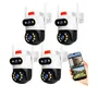 Kit 4 Camaras Seguridad Domo 6mp Wifi Ip Lan Inalambrica Exterior Interior Doble Visor Full Hd 1080p Vision Nocturna Icsee Ip66 App Celular Pc Con Slot Microsd Alarma Sirena Seguridad Casa Gxtronics | Envío gratis