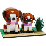 Lego Brickheadz 40543 - Juego De Perro Y Cachorro De San Ber