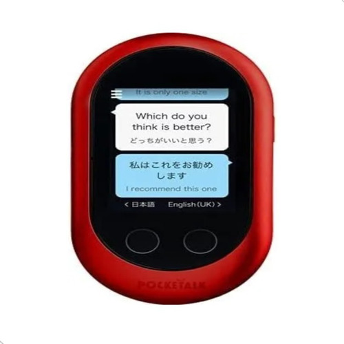 Traductor Pocketalk, De Voz Bidireccional Portátil, Rojo