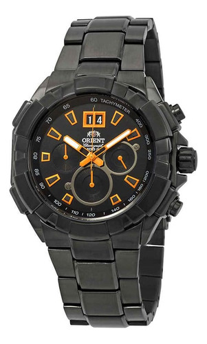 Orient Enterprise Cronógrafo Esfera Negra Reloj Para Hombre 