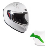 Casco Rmm Deportivo C/ Aleron Ecer2205 Dot Blanco + Spoiler