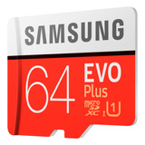 Tarjeta Memoria Micro Sd 64gb Samsung Clase 10 Graba 4k 