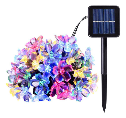 Lámpara De Flores Solares 7m/22.97ft 50pcs Led Coloridos De