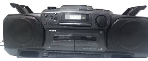 Minicomponente Philips,doble Cassetera,am Y Fm,cd.turbo Bass
