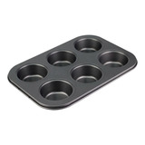 Forminha Forma 6x Cupcake Bolinho Muffin Inox Antiaderente