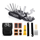 Kit De Manutenção Reparo E Remendo Para Bicicletas Com Chave